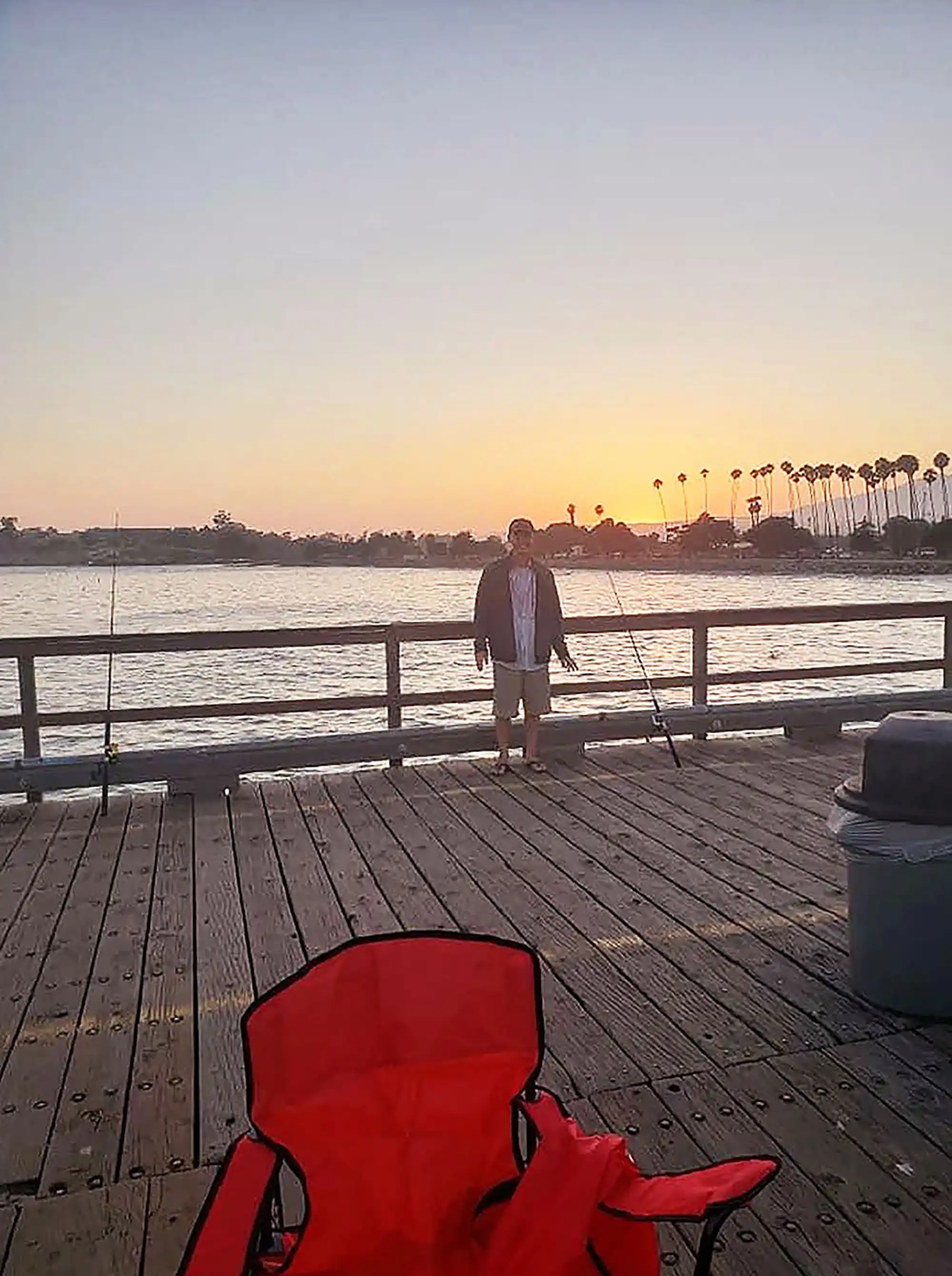 Author David Haave night fishing off the Goletta Pier, and places like this are for his inspirations writting new books.